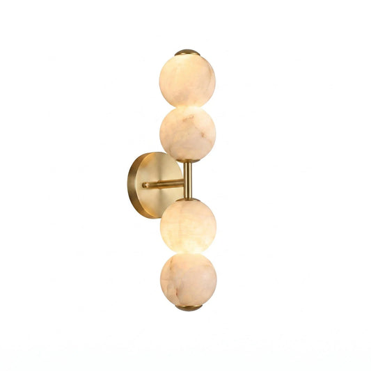 Twin Moon Alabaster Wall Sconce