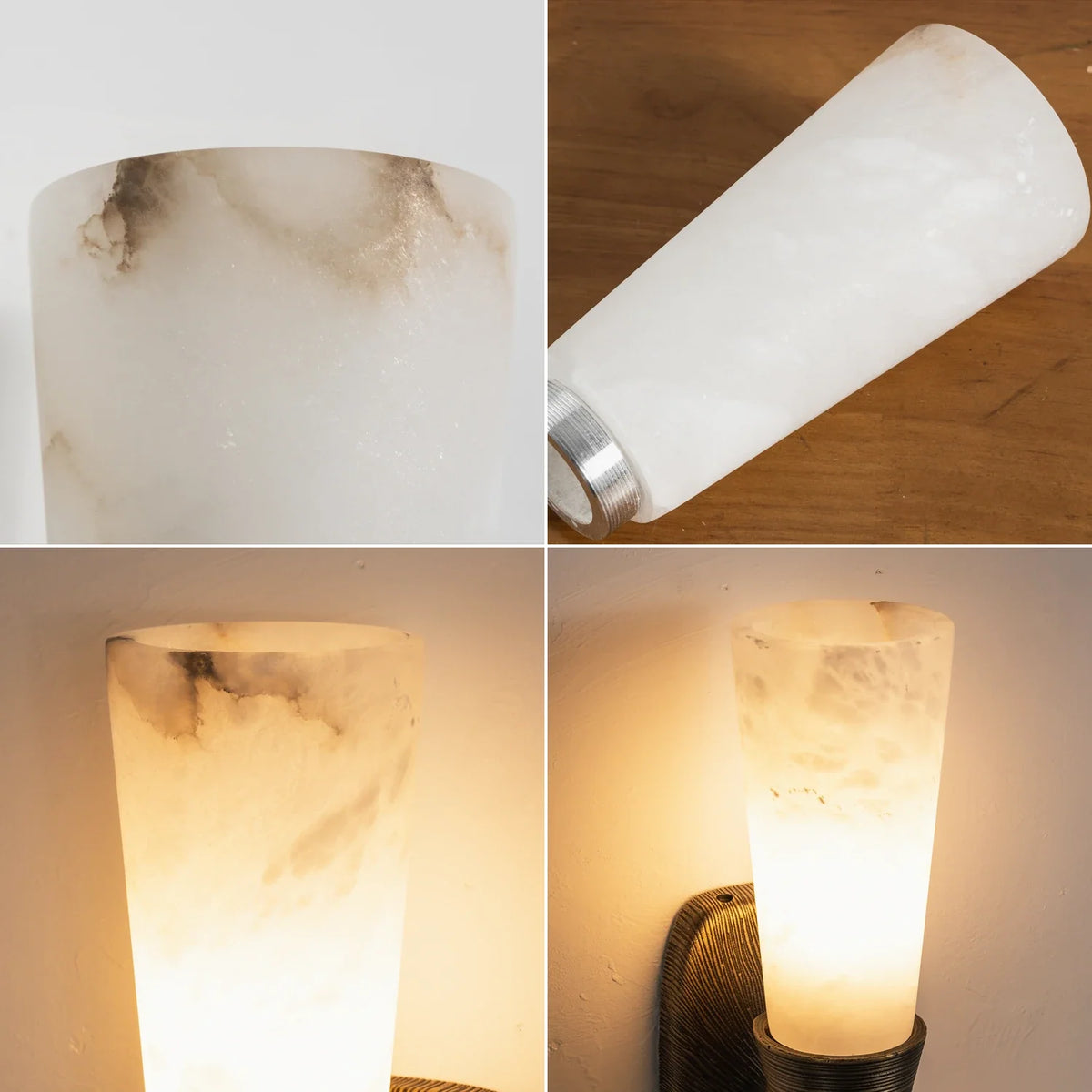 Twist Tapered Alabaster Wall Sconce – Alabaster detail 32