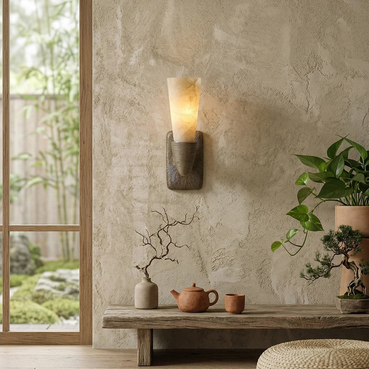 Twist Tapered Alabaster Wall Sconce – Alabaster detail 6