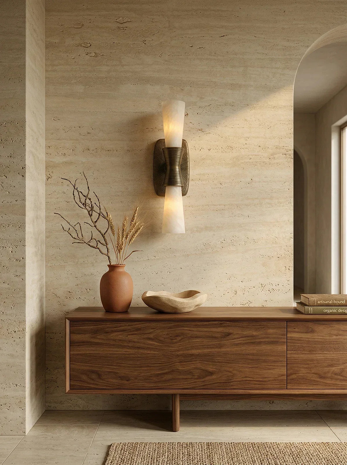 Twist Tapered Alabaster Wall Sconce – Alabaster detail 10