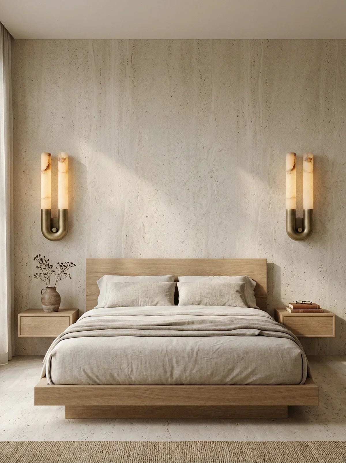 U-Shape Alabaster Arch Wall Sconce – Alabaster detail 10