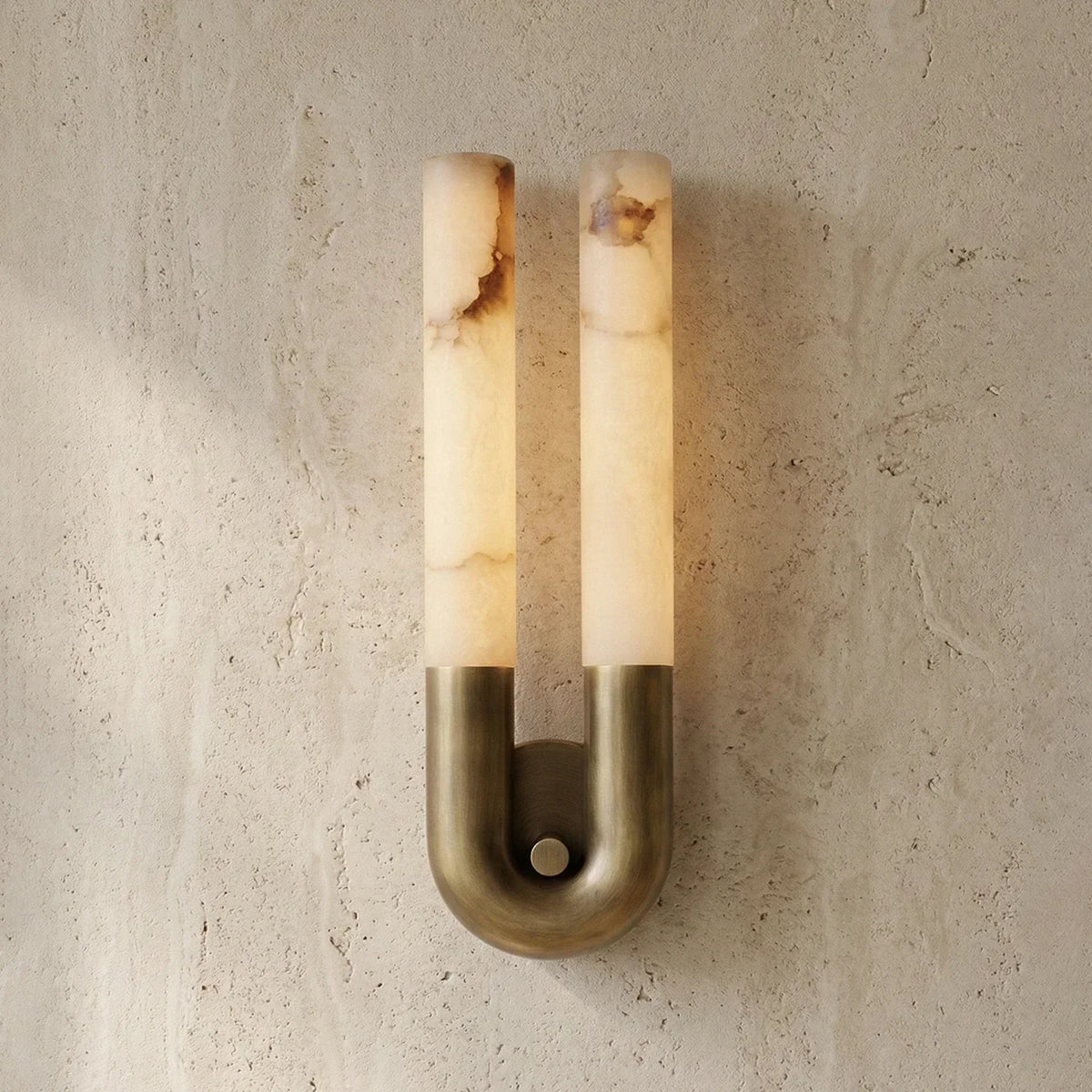 U-Shape Alabaster Arch Wall Sconce – Alabaster detail 11
