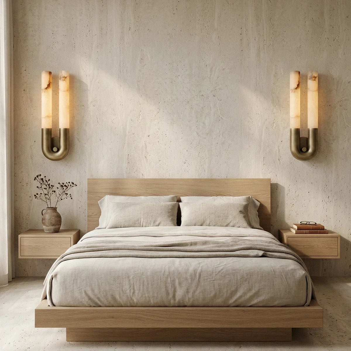 U-Shape Alabaster Arch Wall Sconce – Alabaster detail 6