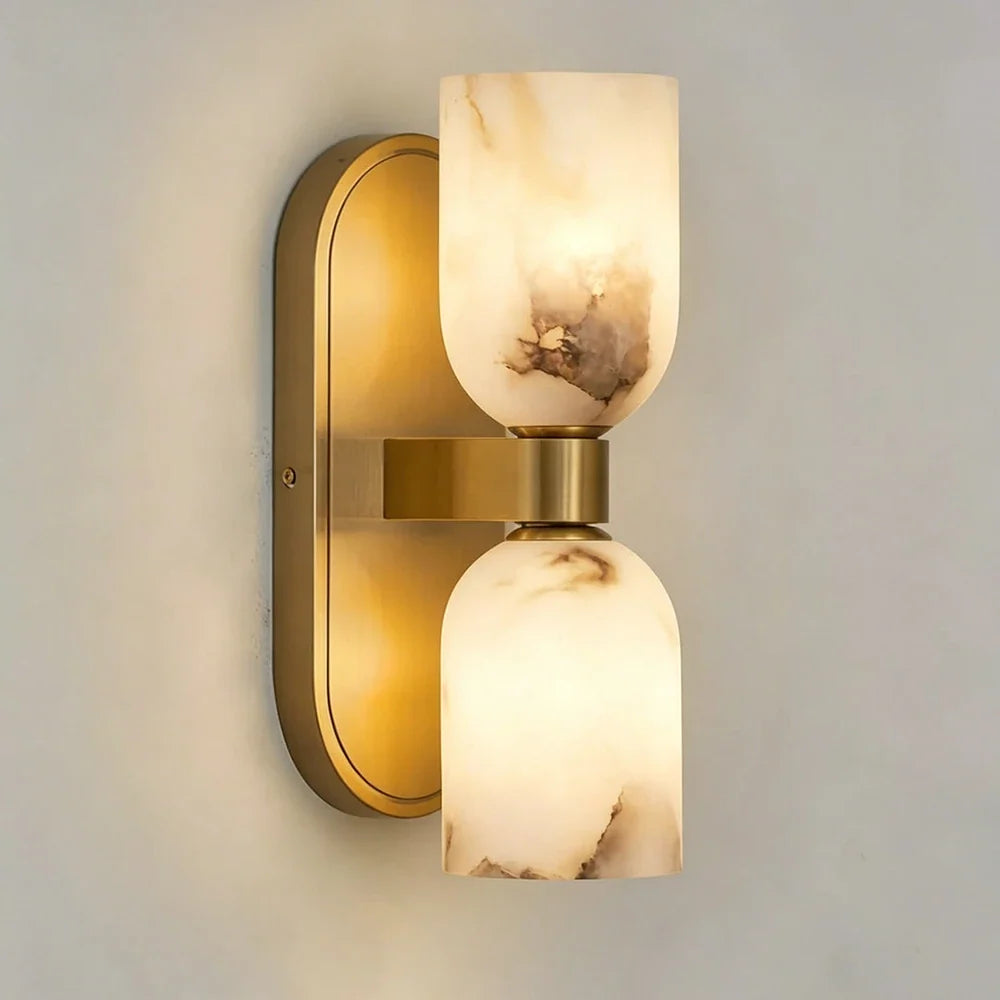Up-Down Alabaster Duo Wall Sconce – Alabaster detail 10