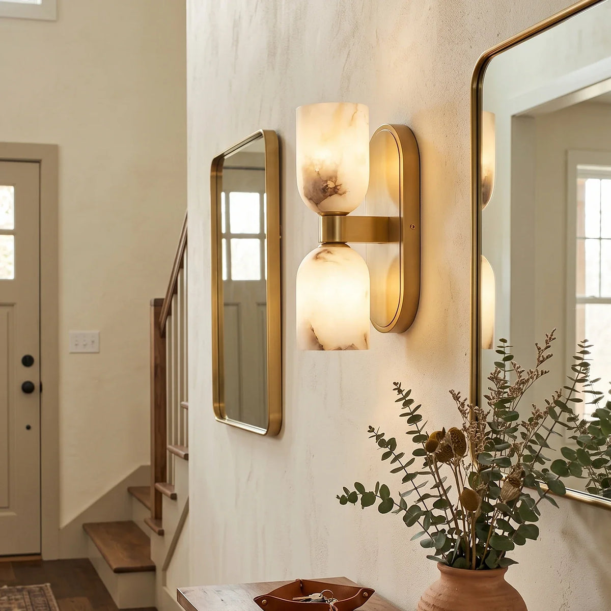 Up-Down Alabaster Duo Wall Sconce – Alabaster detail 3
