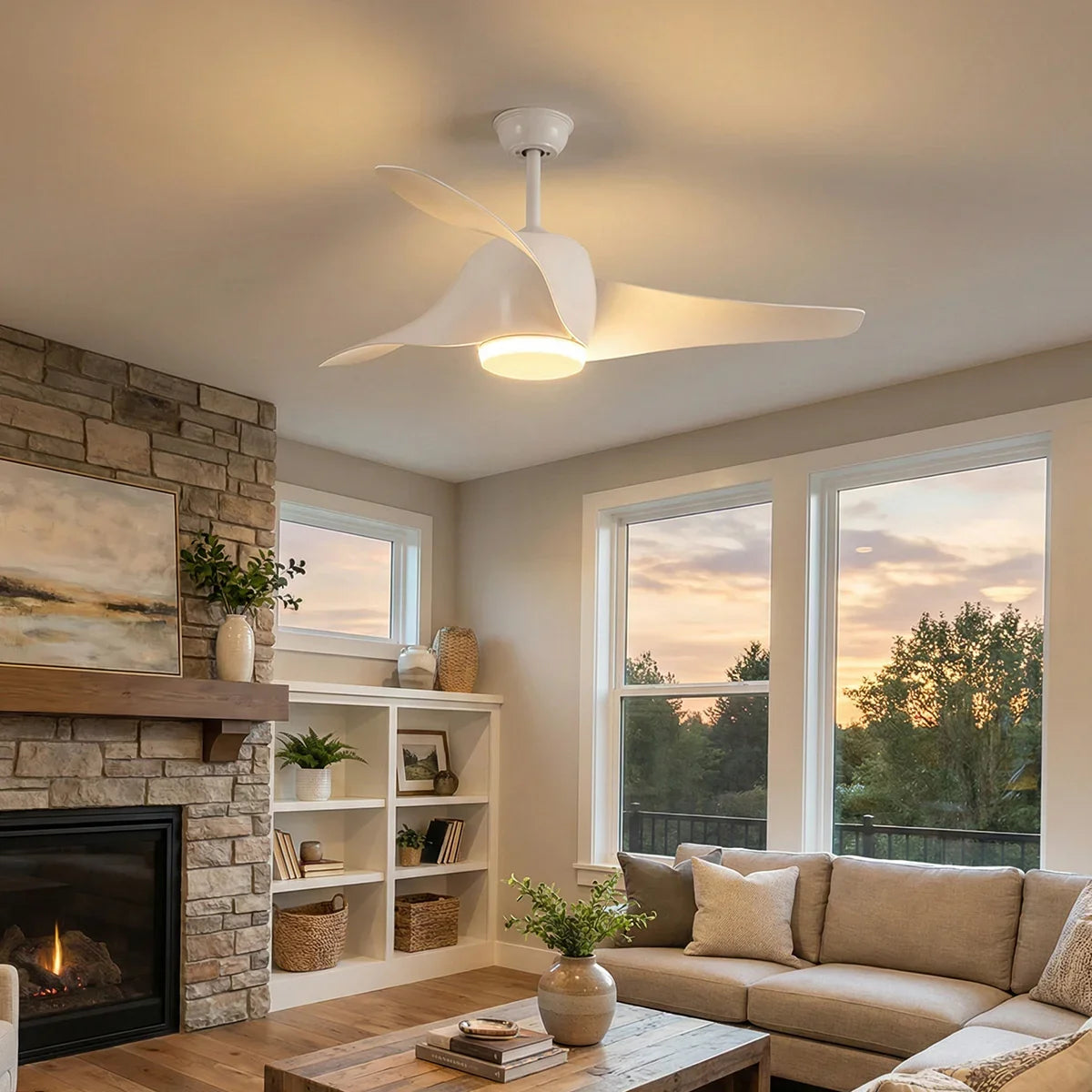 Verdantia Aero Three Blade Copper Ceiling Fan Light – Copper detail 4