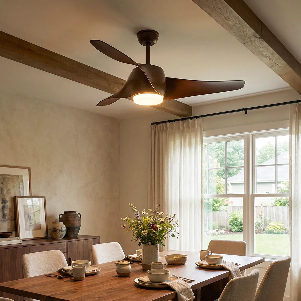 Verdantia Aero Three Blade Copper Ceiling Fan Light – Copper detail 7