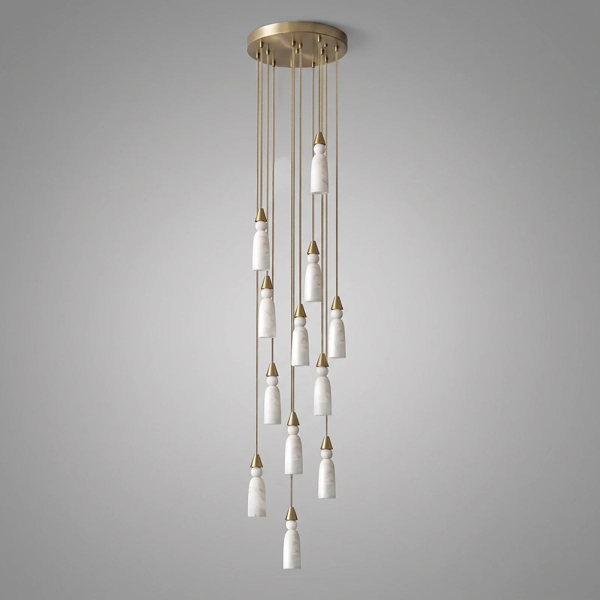 Verity Alabaster Dome Spiral Chandelier – Alabaster detail 16