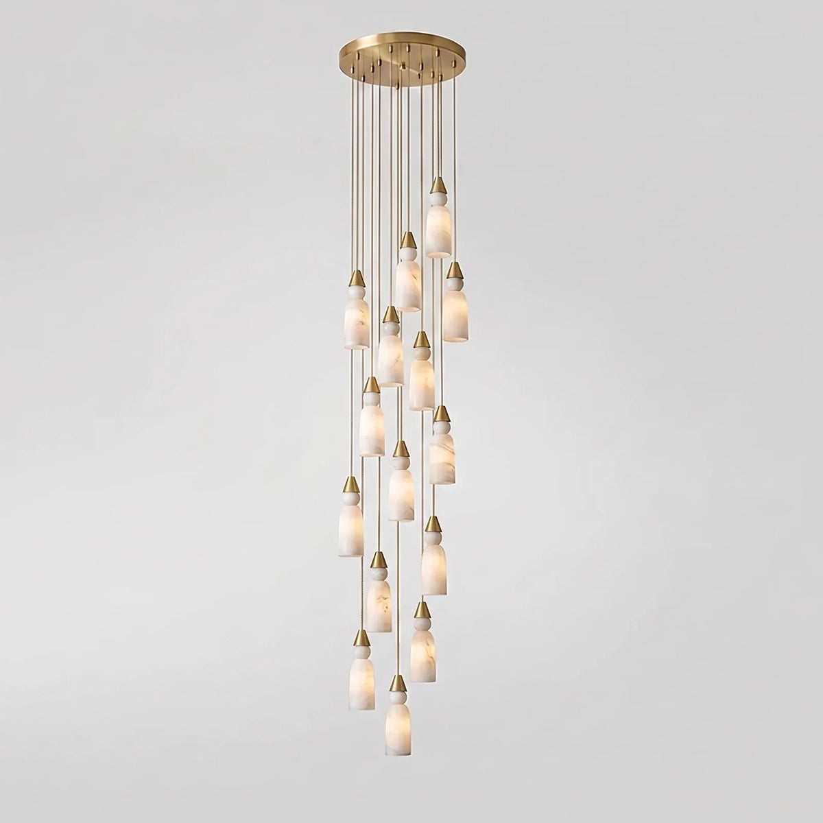 Verity Alabaster Dome Spiral Chandelier – Alabaster detail 17