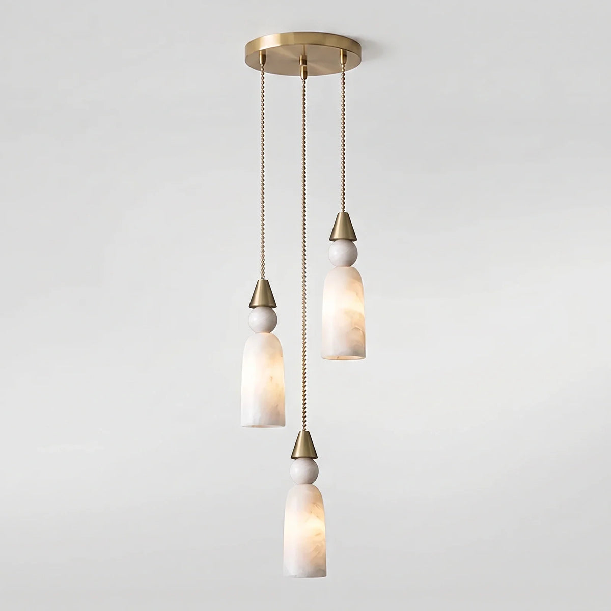 Verity Alabaster Dome Spiral Chandelier – Alabaster detail 12