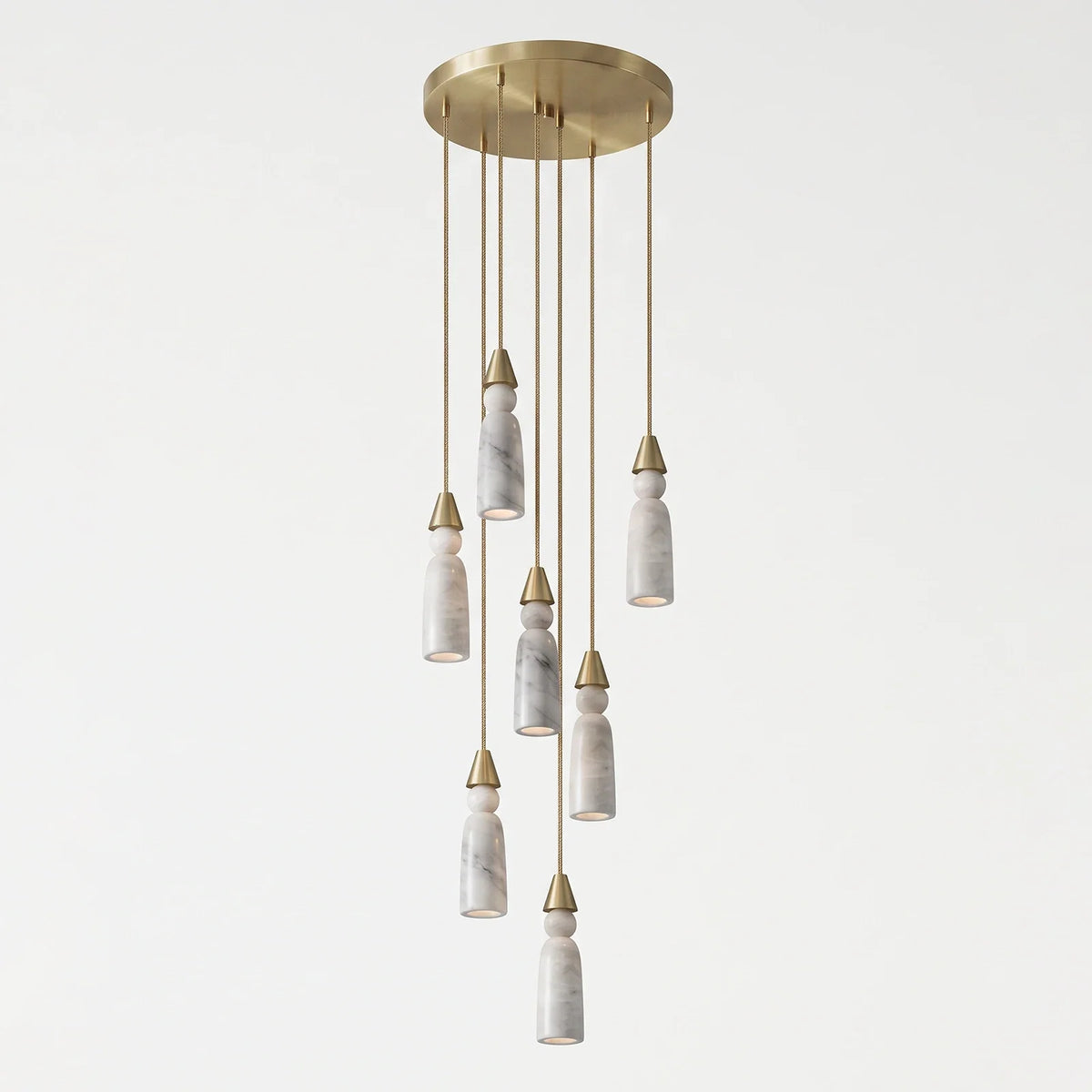 Verity Alabaster Dome Spiral Chandelier – Alabaster detail 14