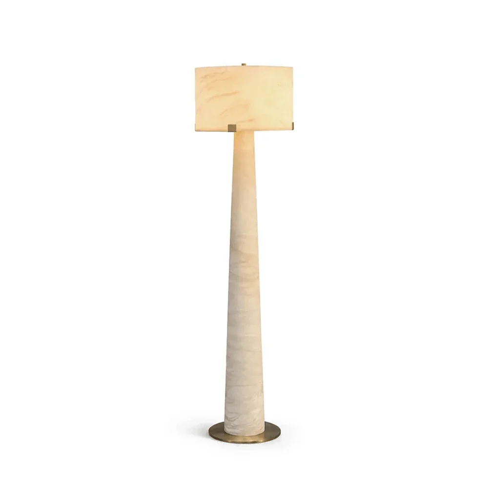 Verity Tapered Column Alabaster Floor Lamp – Alabaster detail 10
