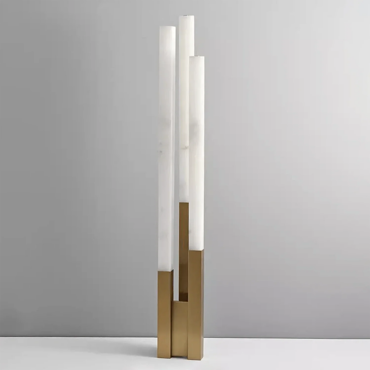 Vertical Alabaster Geometric Floor Lamp – Alabaster detail 17