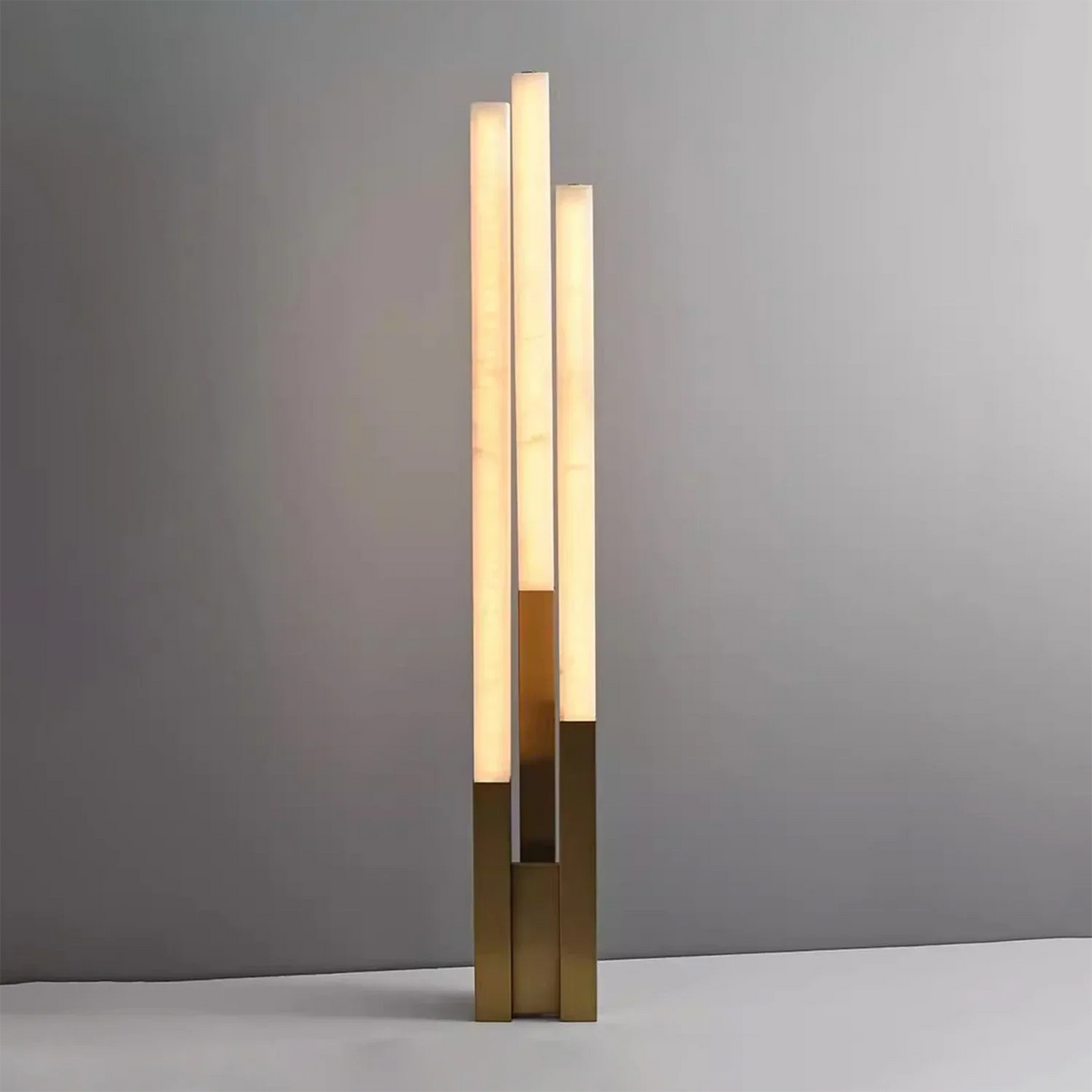 Vertical Alabaster Geometric Floor Lamp – Alabaster detail 16