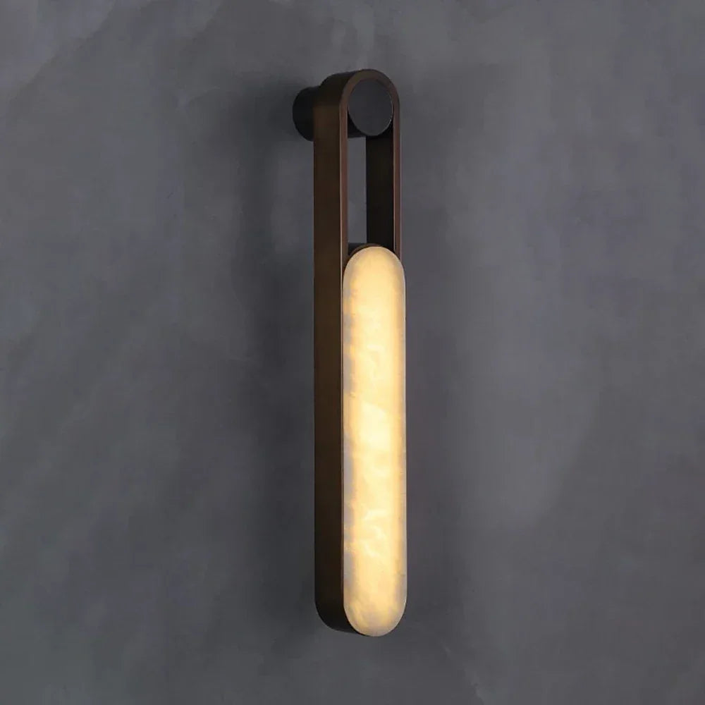 Vertical Ring Handle Alabaster Wall Lamp – Alabaster detail 12