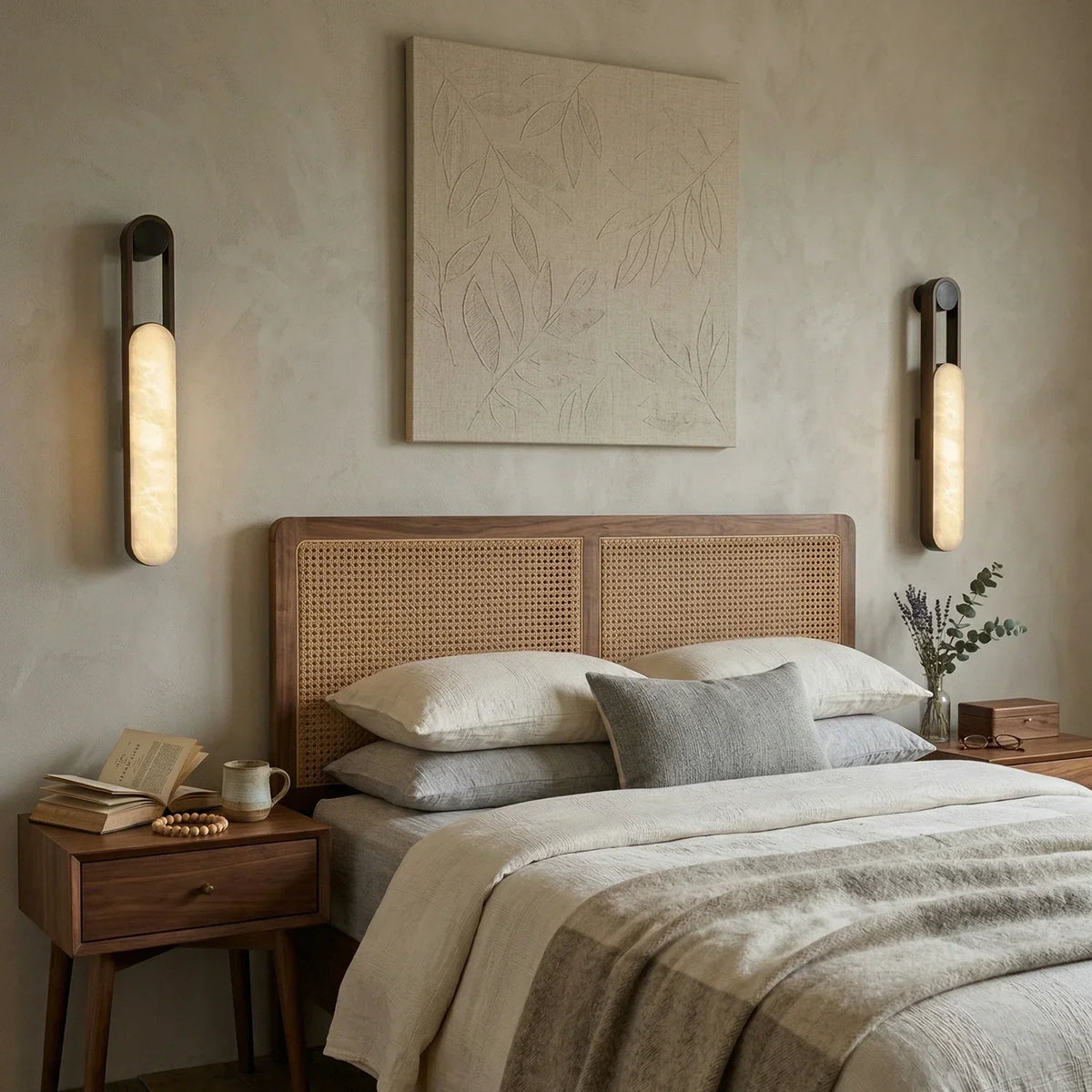 Vertical Ring Handle Alabaster Wall Lamp – Alabaster detail 8