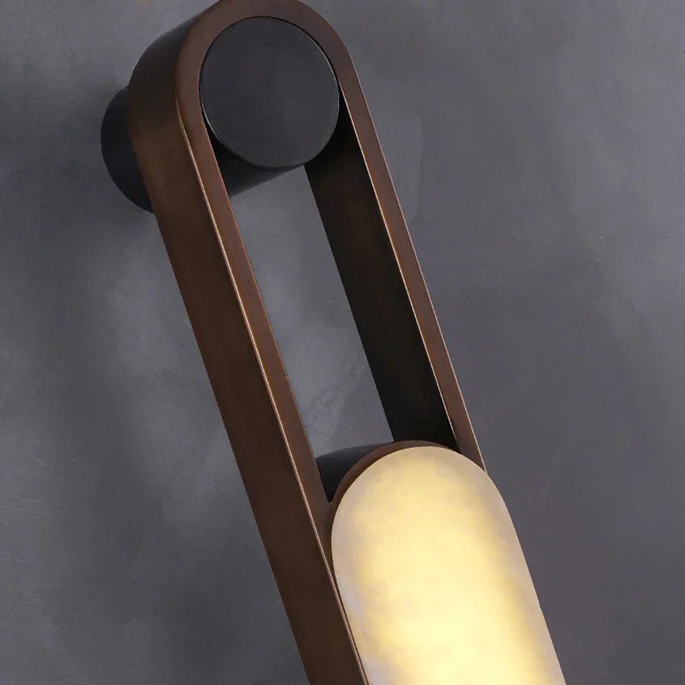 Vertical Ring Handle Alabaster Wall Lamp – Alabaster detail 11