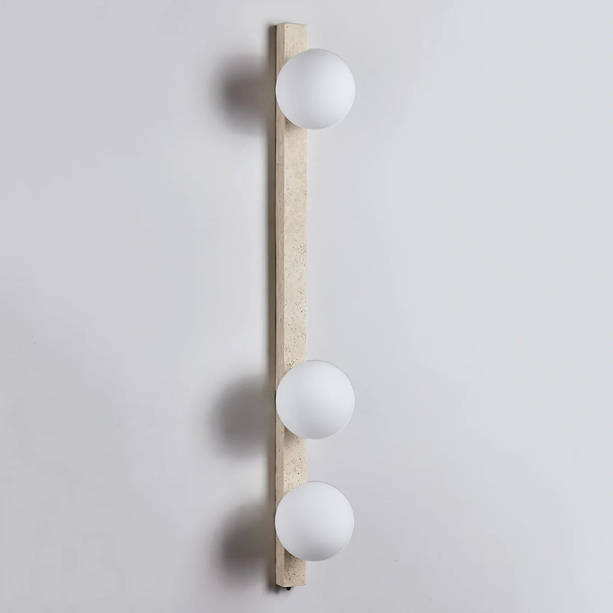 Vertical Travertine Ball Wall Sconce – Travertine detail 17