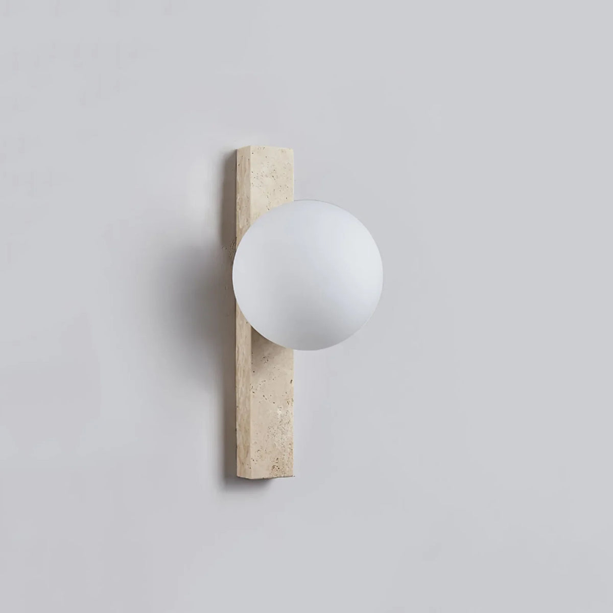Vertical Travertine Ball Wall Sconce – Travertine detail 13