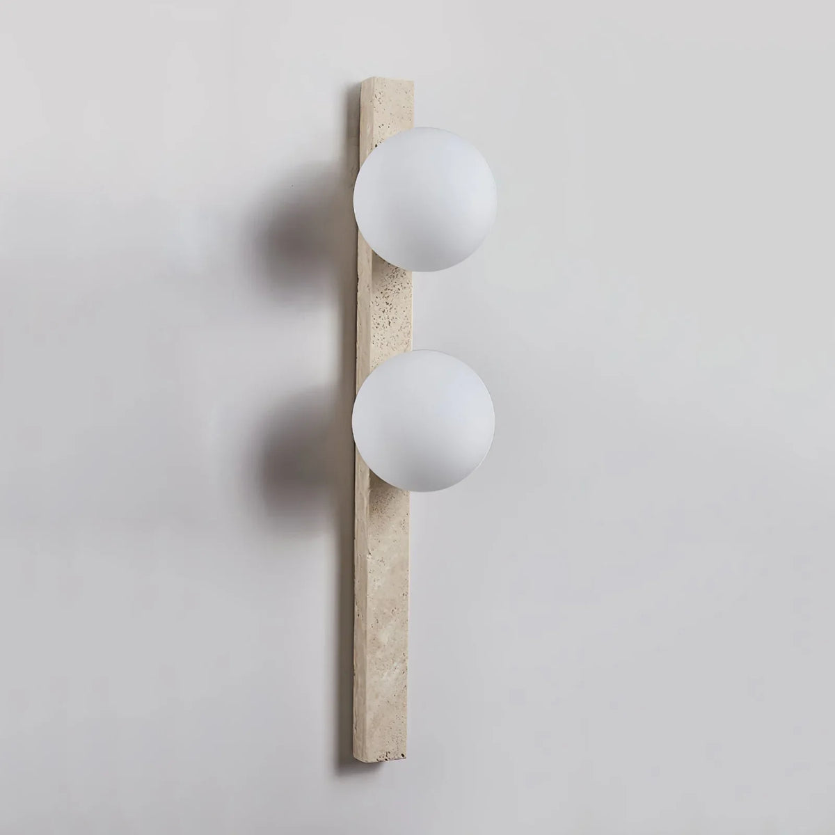 Vertical Travertine Ball Wall Sconce – Travertine detail 15