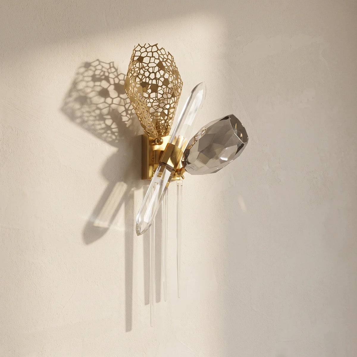 Ottilie Sculptural Crystal Wall Sconce – Crystal detail 17