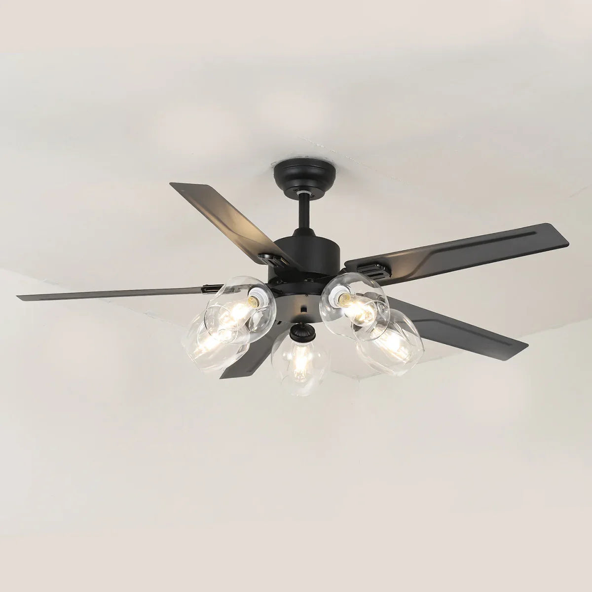 Vintage Industrial Style Glass Ceiling Fan Light – Glass detail 13