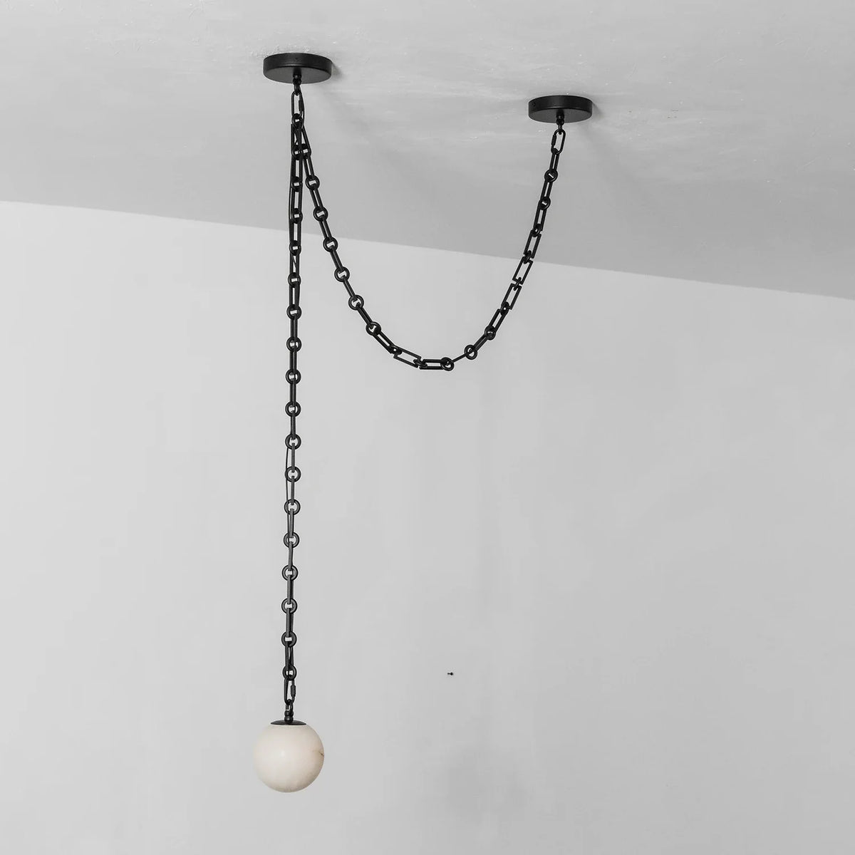 Alabaster Spherical Chain Chandelier – Alabaster detail 46