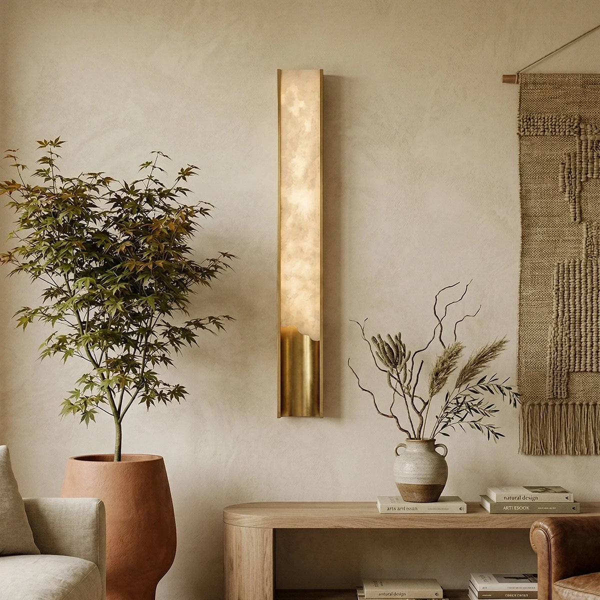 Wave Vein Aurelia Alabaster Wall Light – Alabaster detail 4