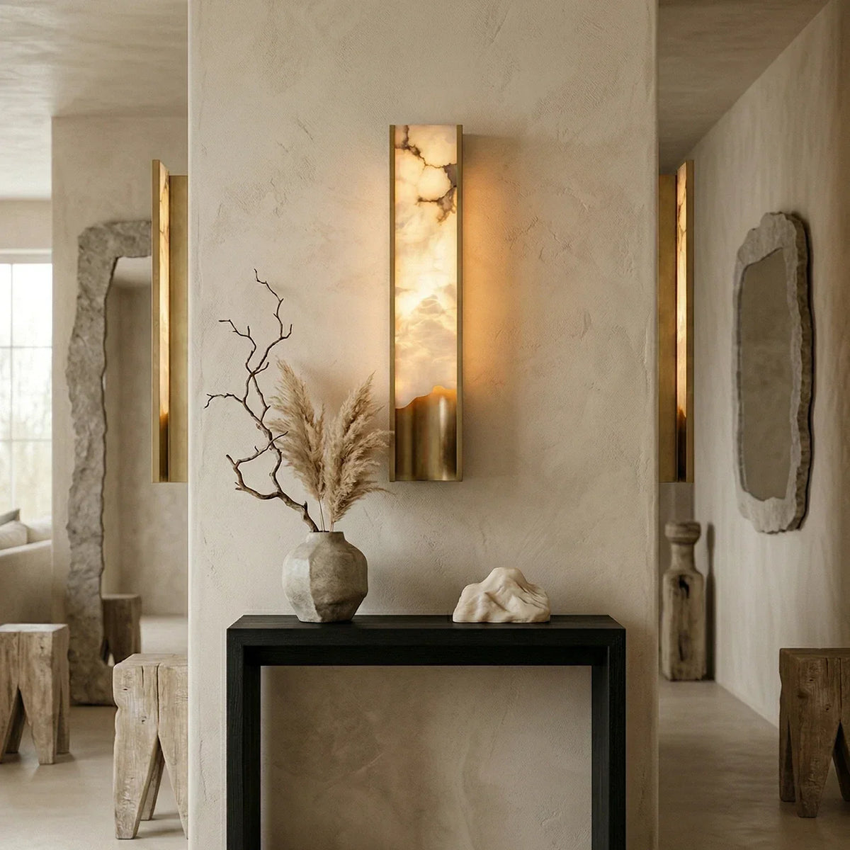 Wave Vein Aurelia Alabaster Wall Light – Alabaster detail 2