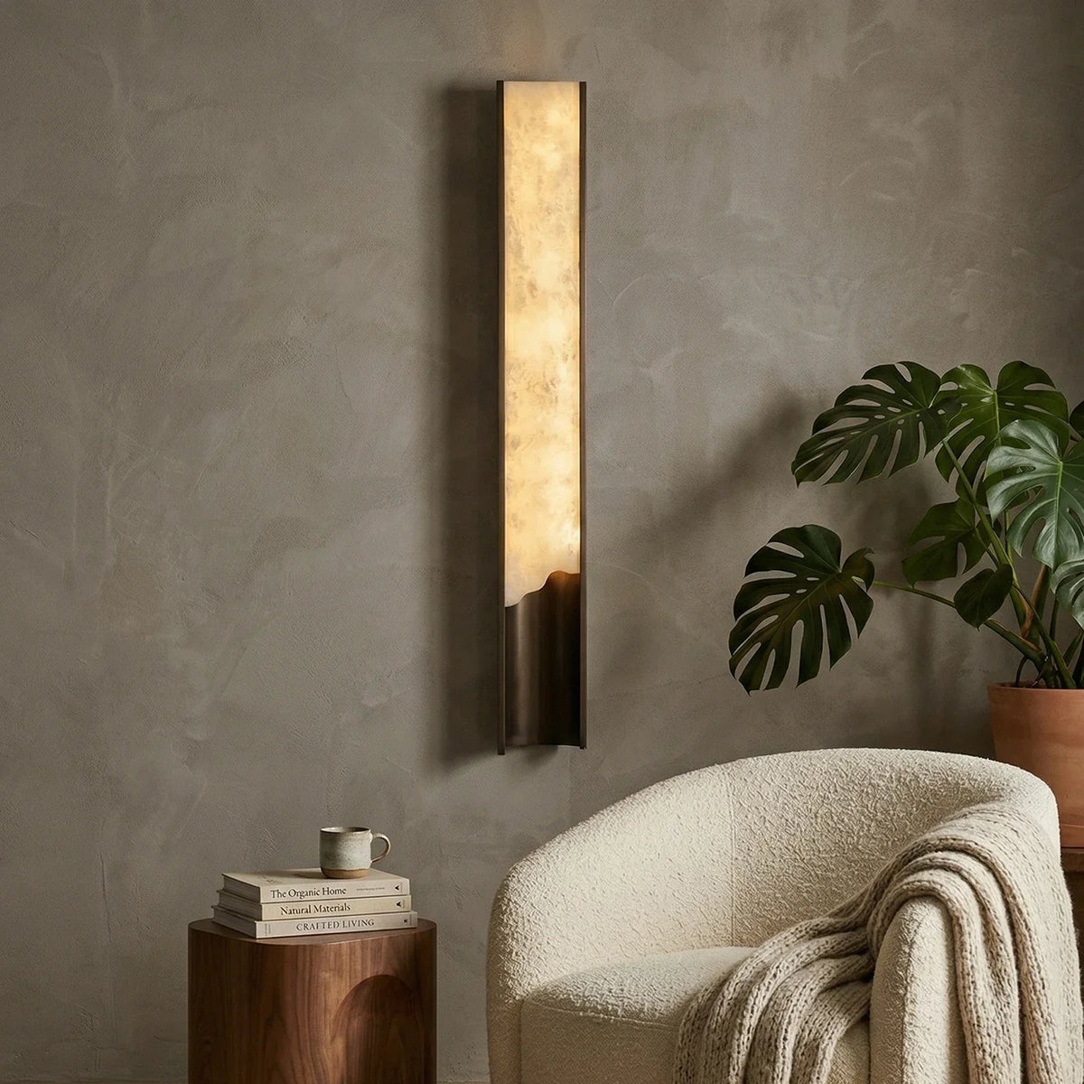 Wave Vein Aurelia Alabaster Wall Light – Alabaster detail 7