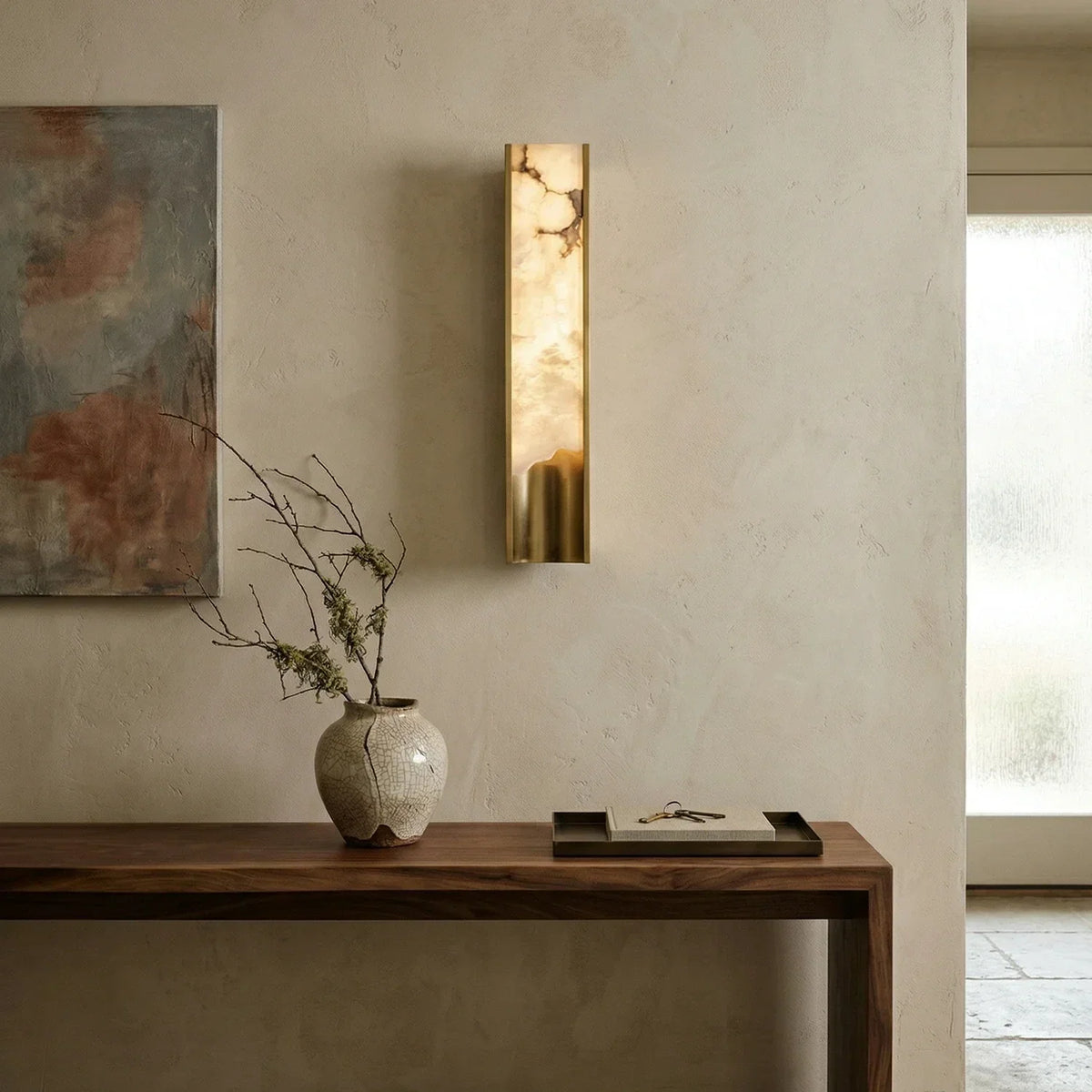 Wave Vein Aurelia Alabaster Wall Light – Alabaster detail 6