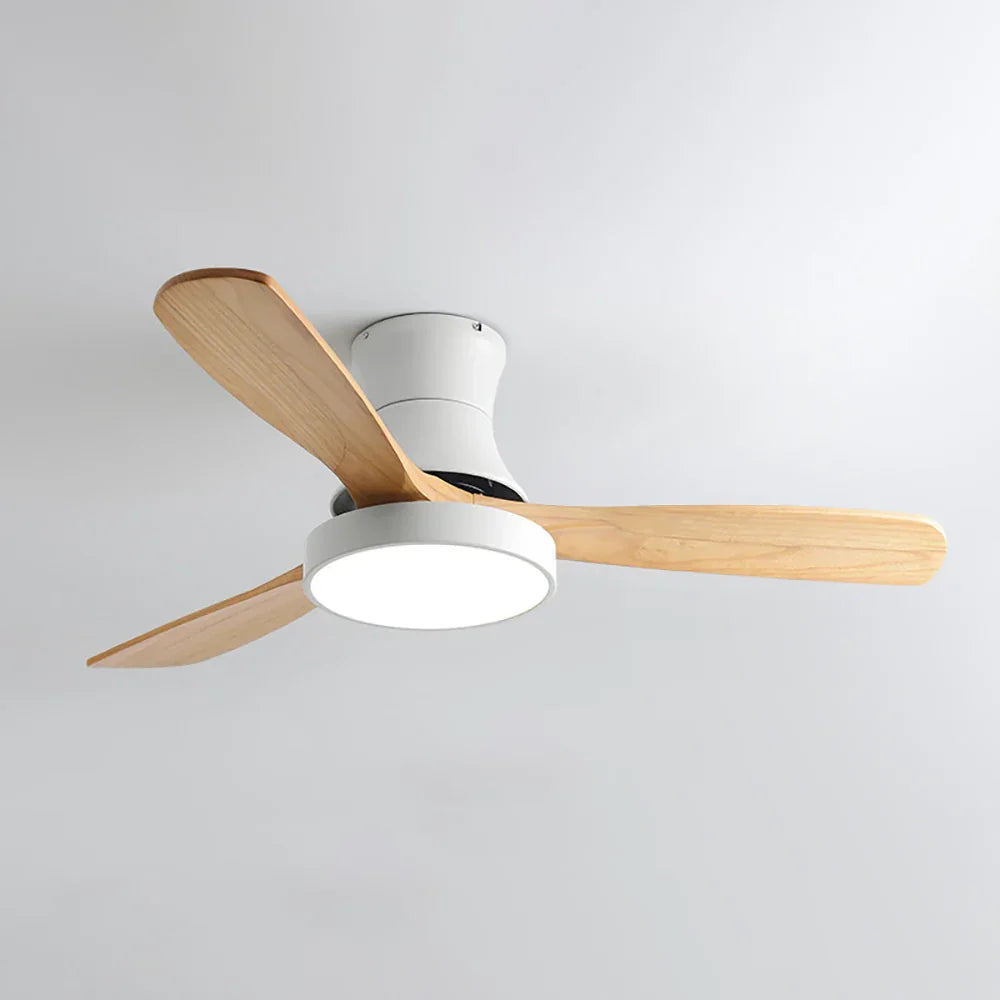 Wooden Three Blade Ceiling Fan Lights Copper – Copper detail 16