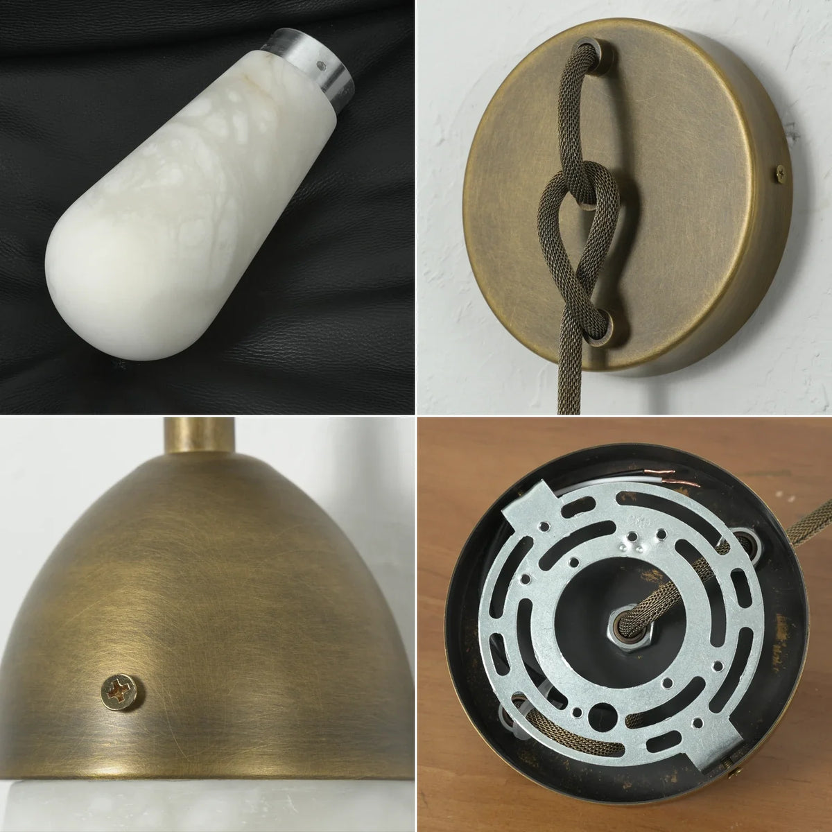 Wren Hanging Alabaster Sconce – Alabaster detail 10