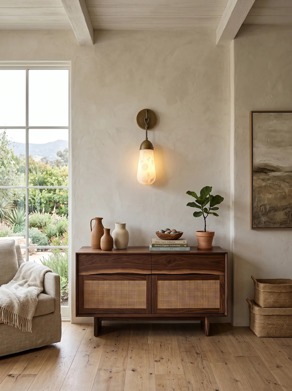 Wren Hanging Alabaster Sconce – Alabaster detail 8