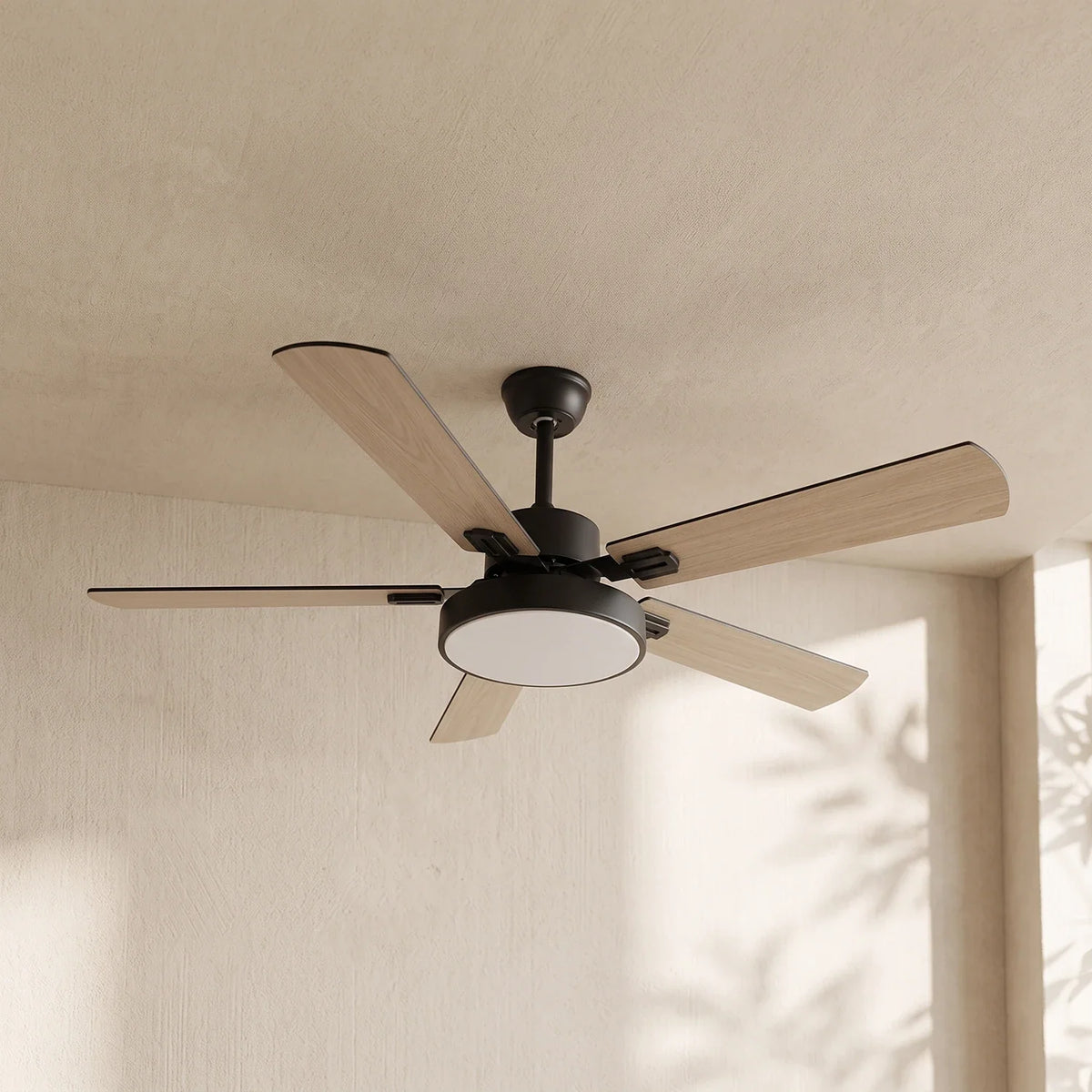Zepyra Modern Industrial Style Copper Ceiling Fan Light – Copper detail 12