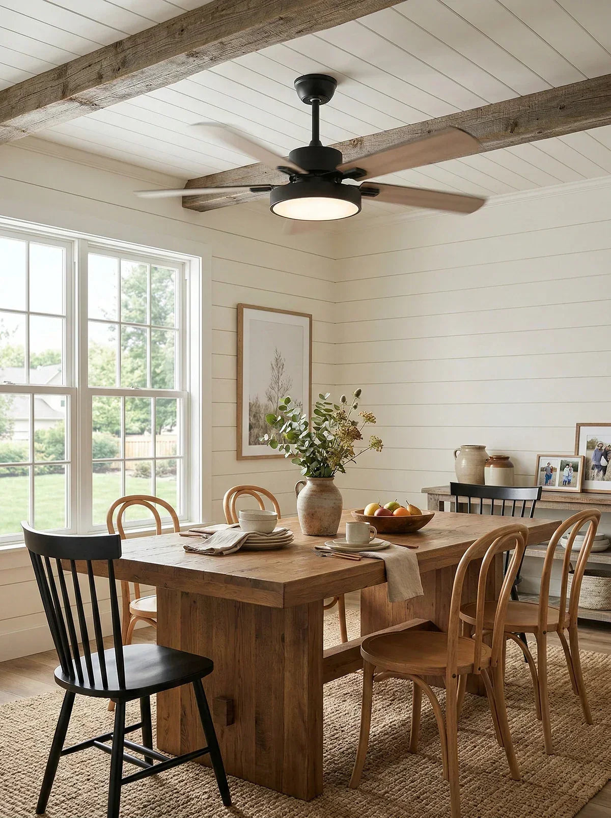Zepyra Modern Industrial Style Copper Ceiling Fan Light – Copper detail 10