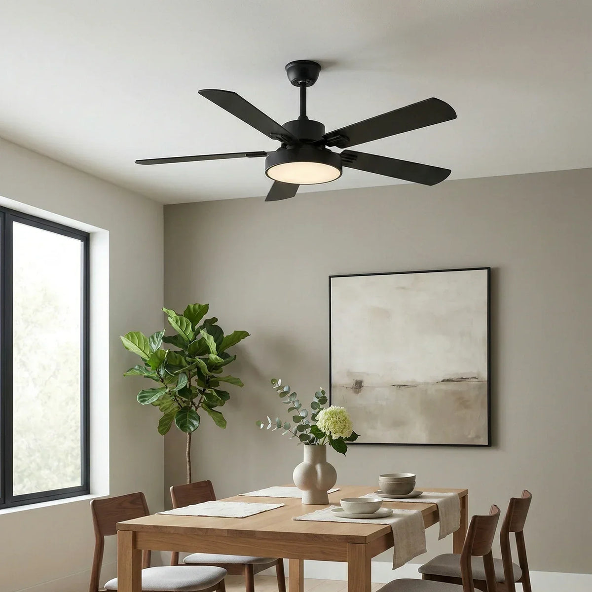 Zepyra Modern Industrial Style Copper Ceiling Fan Light – Copper detail 6