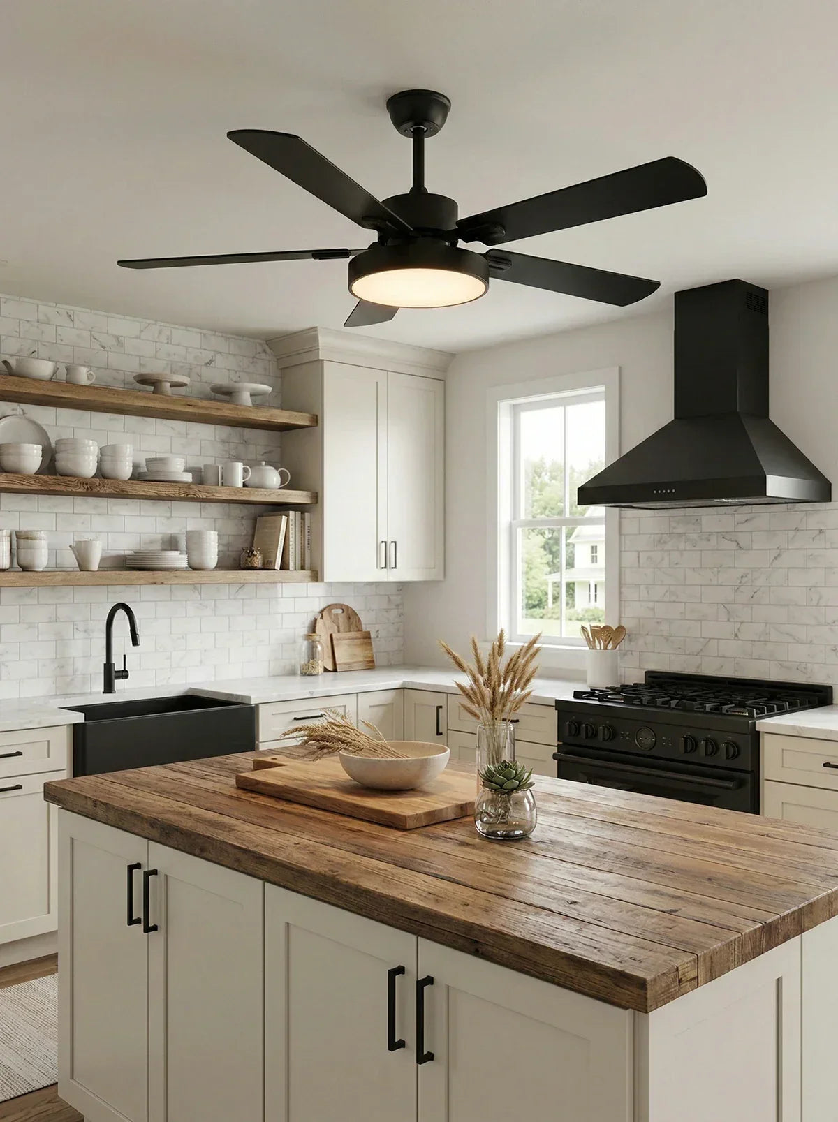 Zepyra Modern Industrial Style Copper Ceiling Fan Light – Copper detail 11