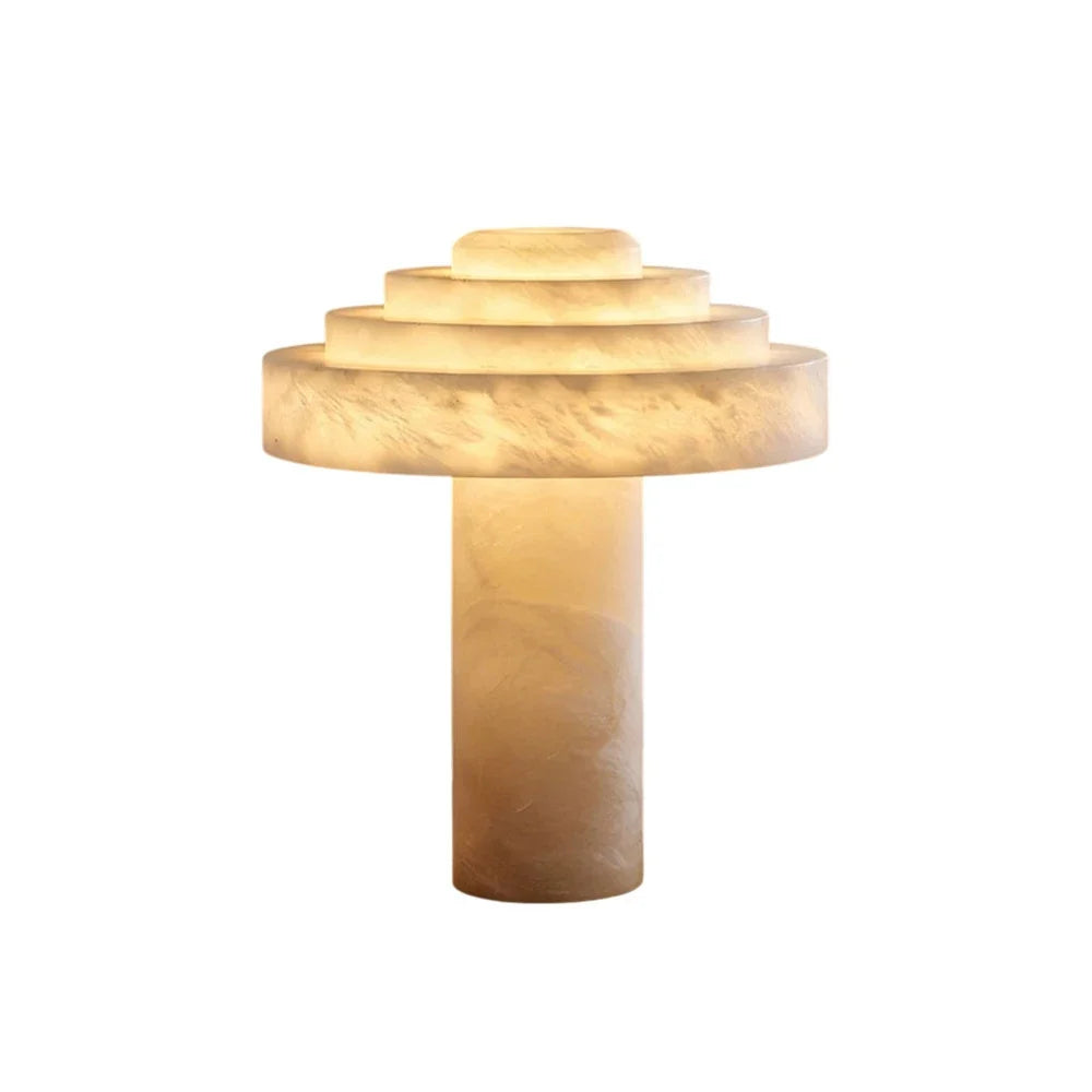 Ziggara Tiered Alabaster Table Lamp – Alabaster detail 11